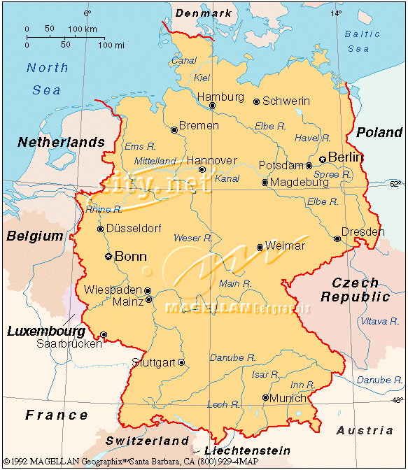 Germany Map Bonn